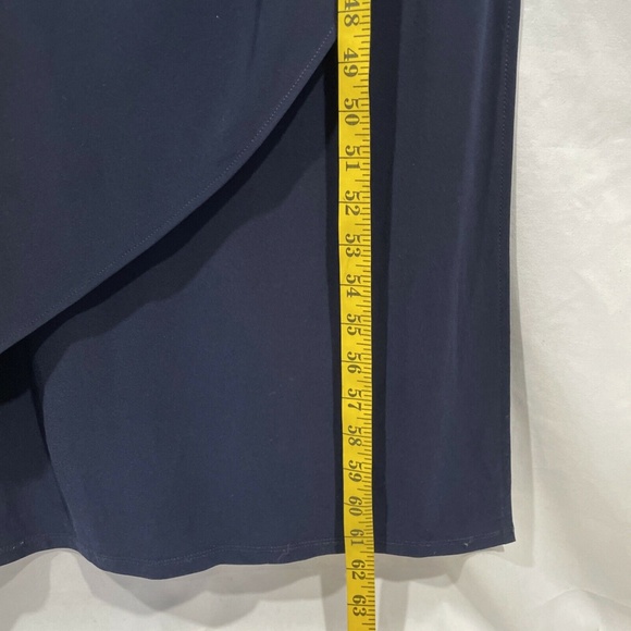 NEW‎ Alex Evenings [ 16 ] Embroidered Side Ruched Gown in Navy Blue - Picture 6 of 12